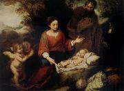 Bartolome Esteban Murillo Rest on the Flight into Egypt oil painting picture wholesale